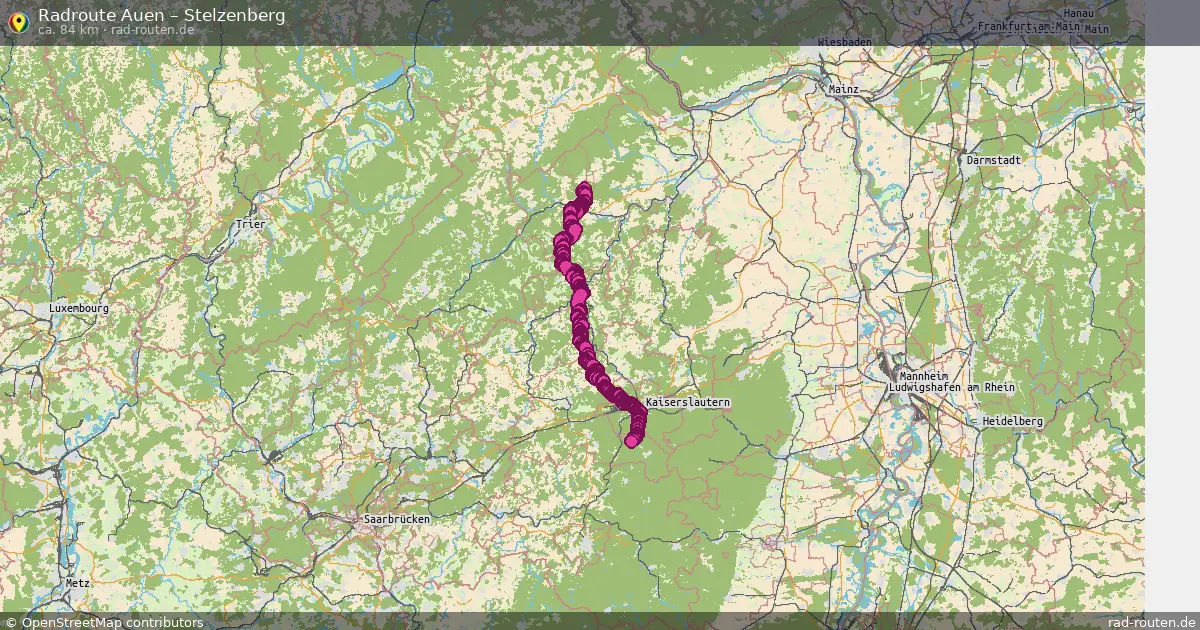 Fahrradroute Auen – Stelzenberg (84 km) – Rad-Routen.de