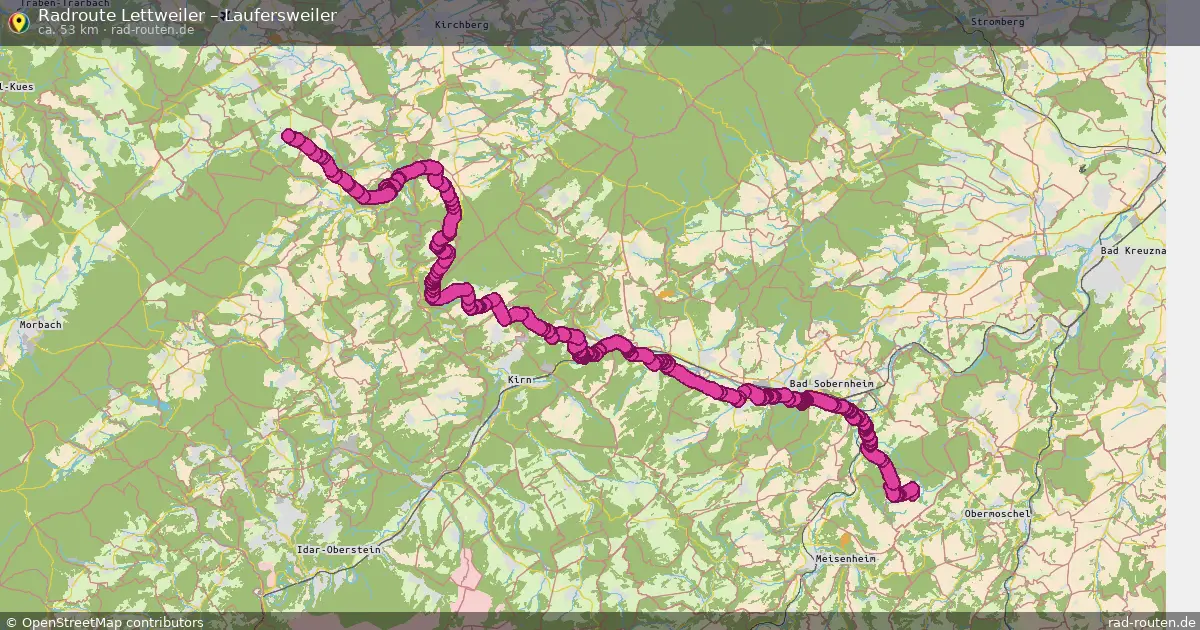 Fahrradroute Lettweiler – Laufersweiler (53 km) – Rad-Routen.de