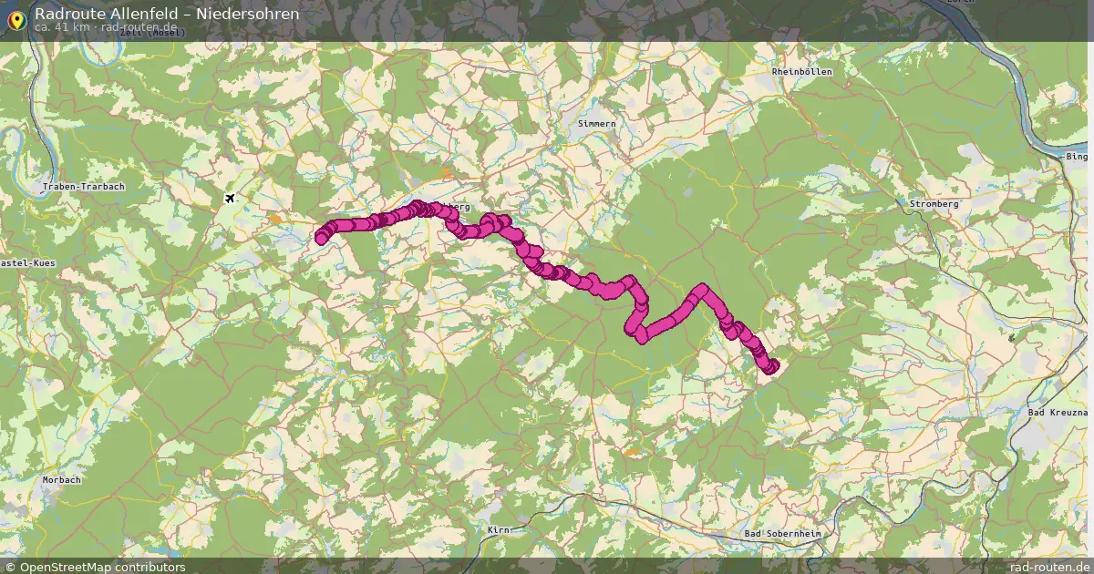 Fahrradroute Allenfeld – Niedersohren (41 km) – Rad-Routen.de