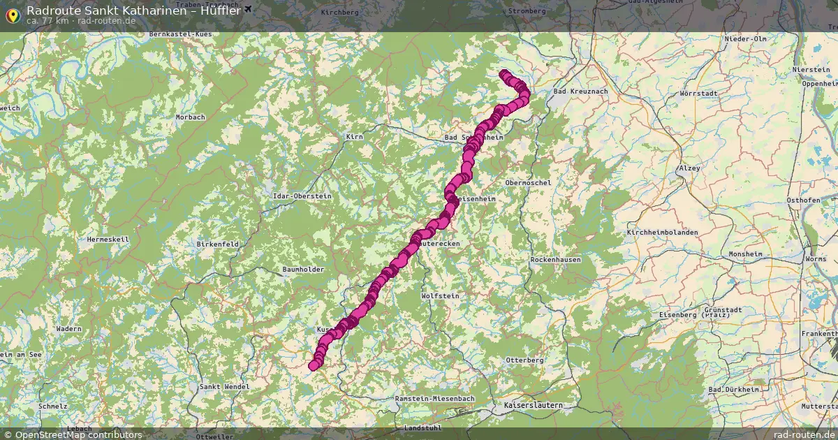 Fahrradroute Sankt Katharinen – Hüffler (77 km) – Rad-Routen.de