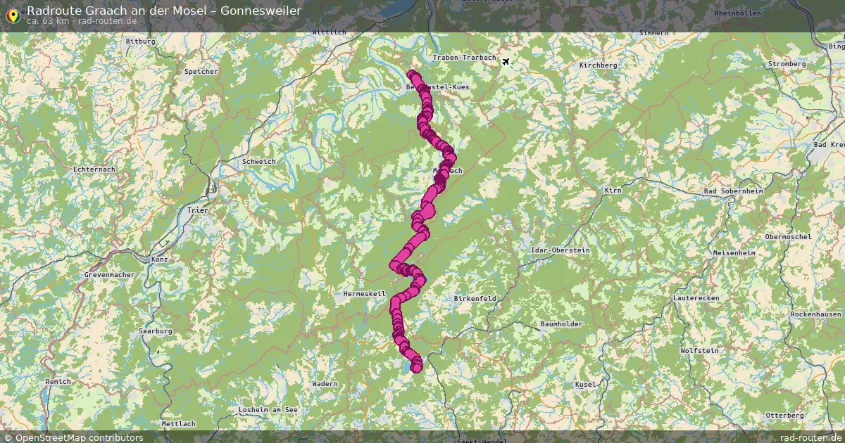 Fahrradroute Graach An Der Mosel – Gonnesweiler