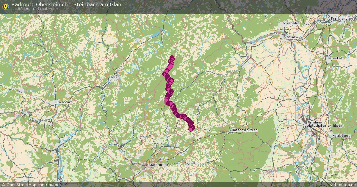 Radtour Oberkleinich – Steinbach Am Glan