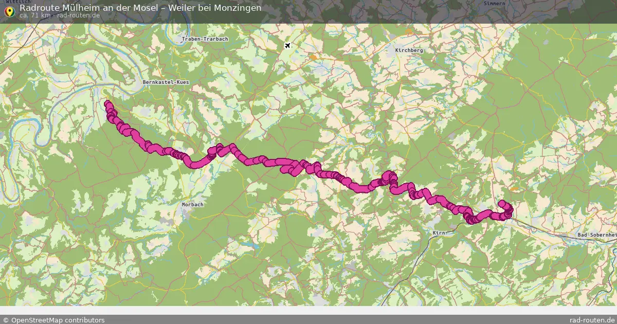 Fahrradroute Mülheim An Der Mosel – Weiler Bei Monzingen