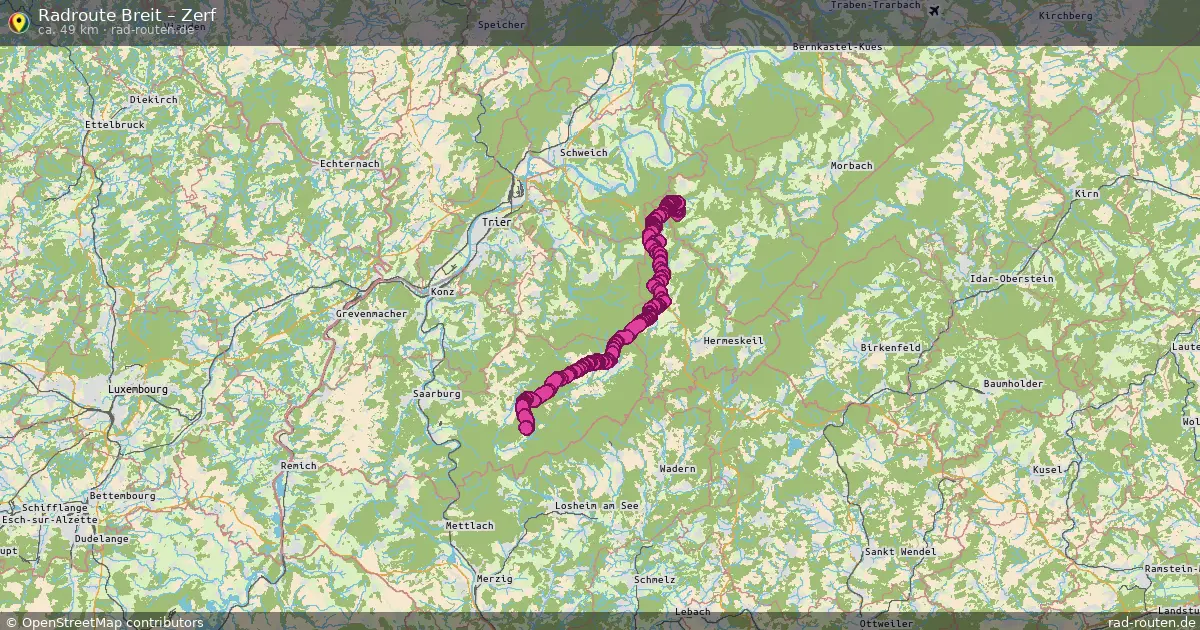 Fahrradroute Breit – Zerf
