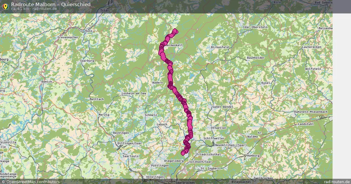 Fahrradroute Malborn – Quierschied