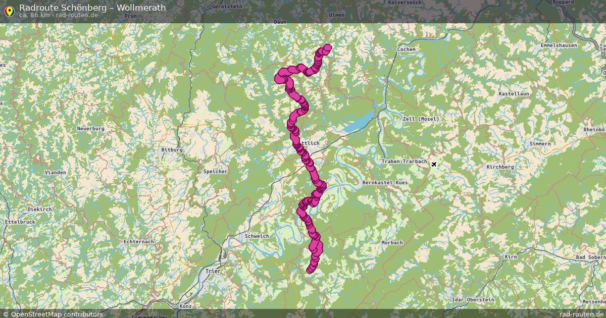 Fahrradroute Schönberg – Wollmerath