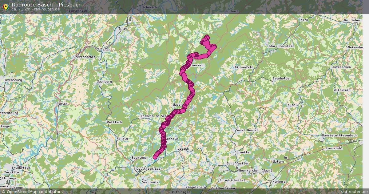 Fahrradroute Bäsch – Piesbach