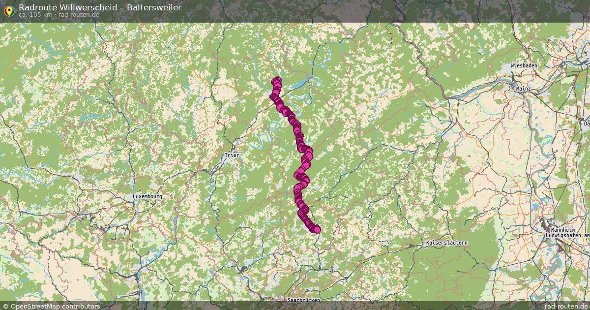 Fahrradroute Willwerscheid – Baltersweiler