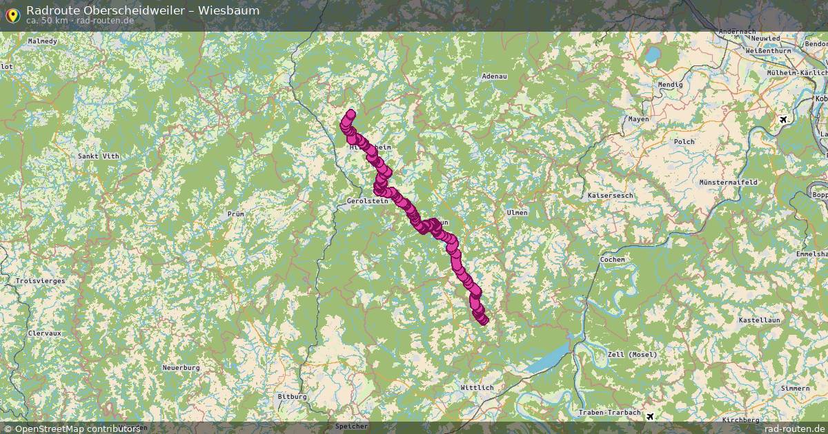 Fahrradroute Oberscheidweiler – Wiesbaum