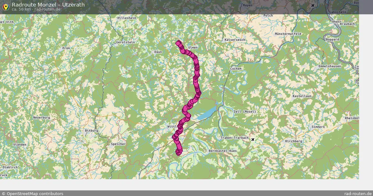 Fahrradroute Monzel – Utzerath (56 km) – Rad-Routen.de
