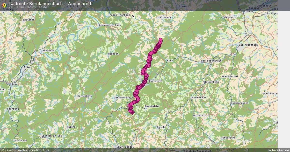 Fahrradroute Berglangenbach – Woppenroth
