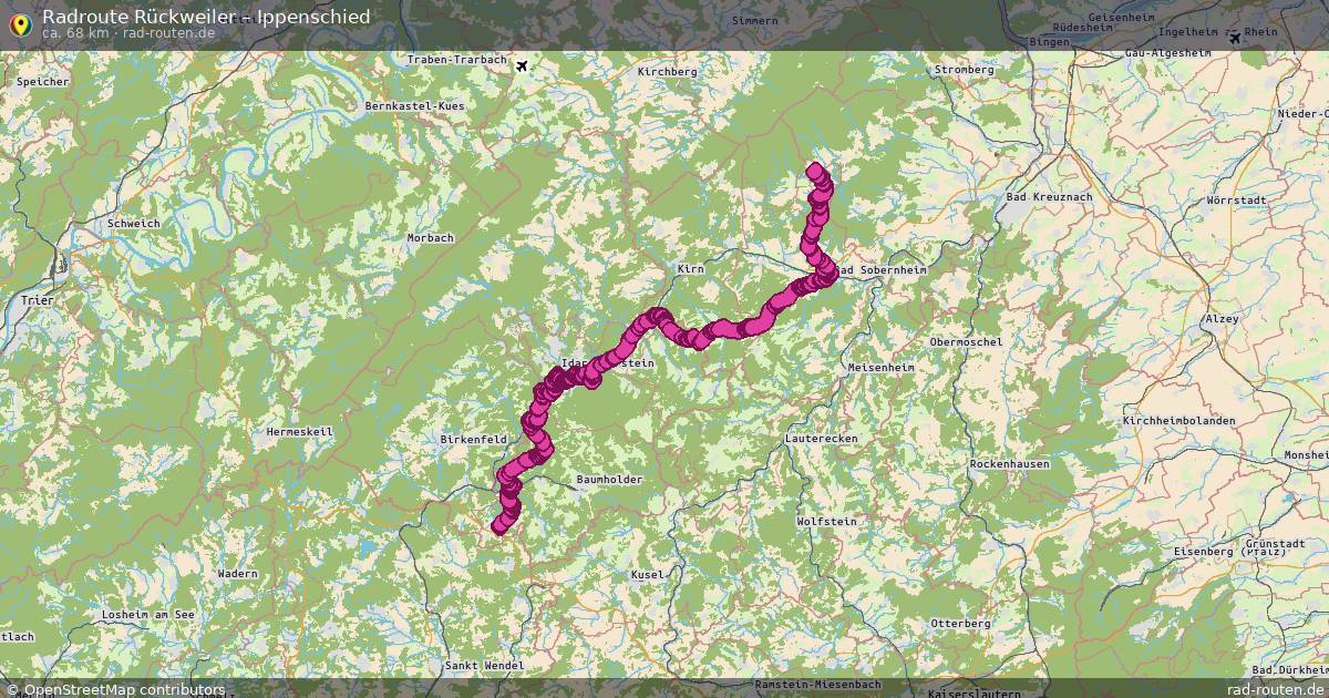 Fahrradroute Rückweiler – Ippenschied