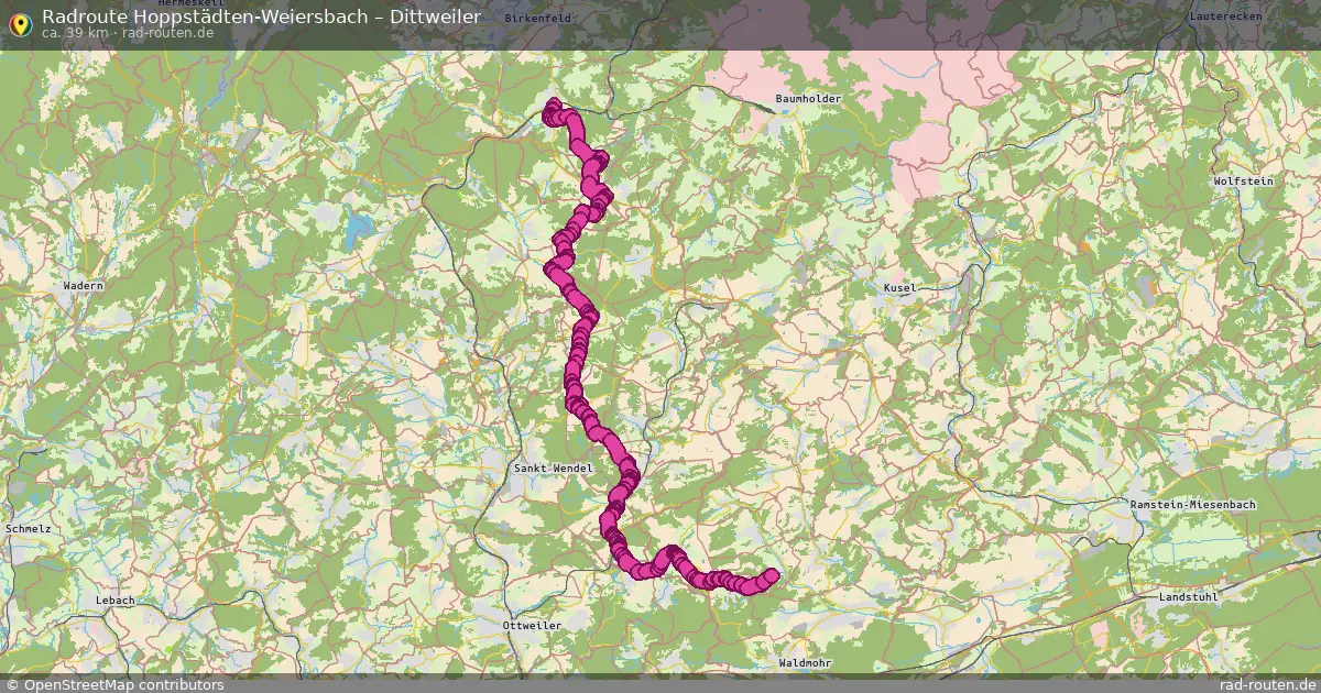 Fahrradroute Hoppstädten-Weiersbach – Dittweiler