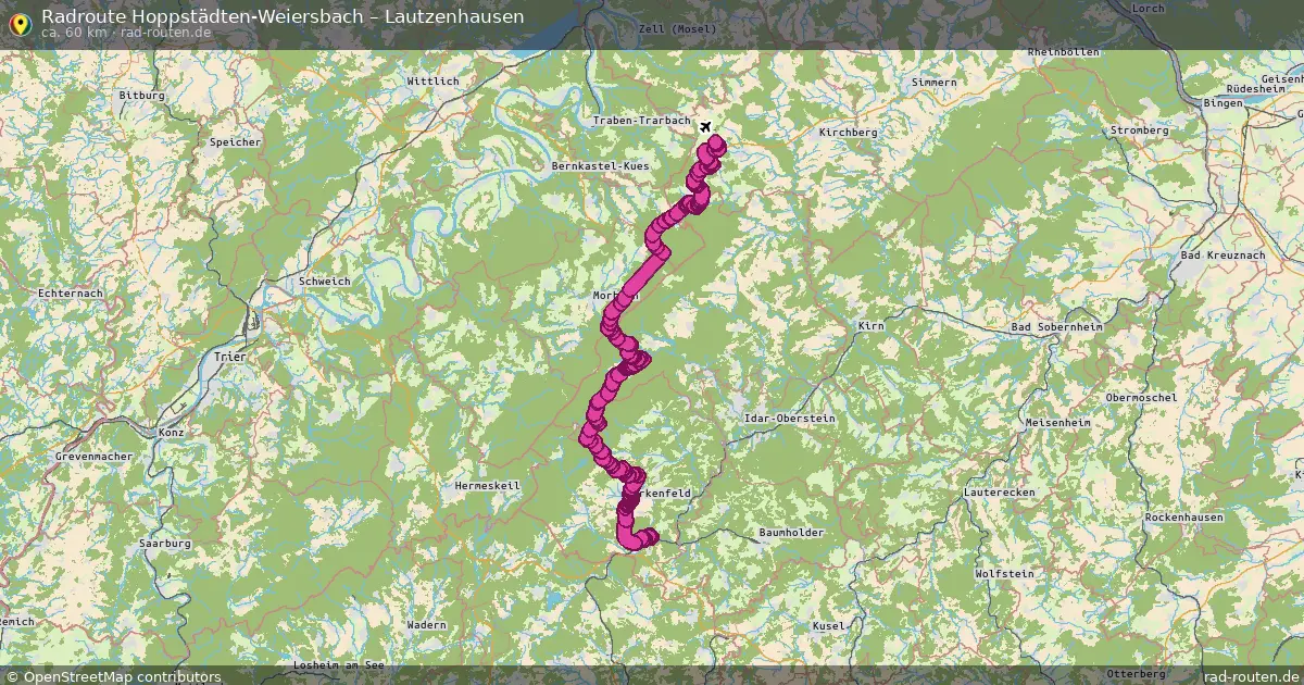 Fahrradroute Hoppstädten-Weiersbach – Lautzenhausen