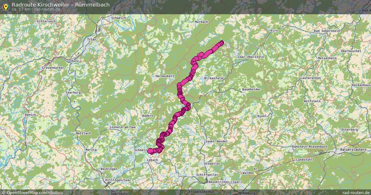 Fahrradroute Kirschweiler – Rümmelbach
