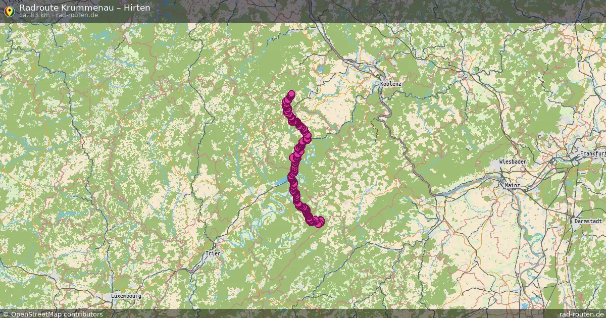Fahrradroute Krummenau – Hirten