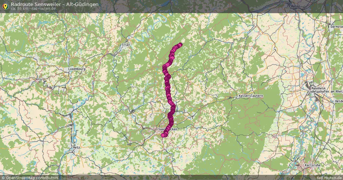Radtour Sensweiler – Alt-Güdingen