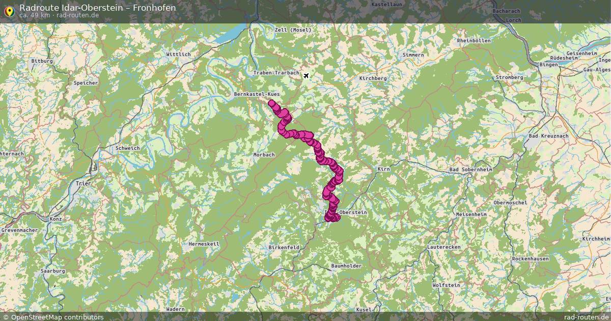 Fahrradroute Idar-Oberstein – Fronhofen