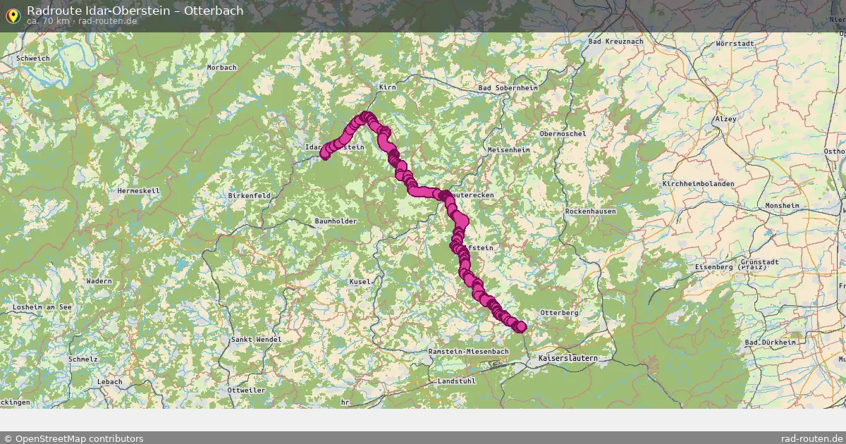 Fahrradroute Idar-Oberstein – Otterbach