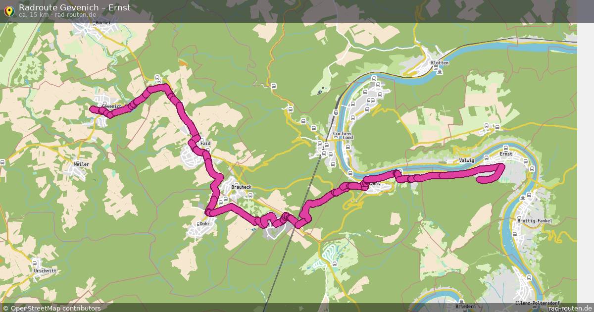 Fahrradroute Gevenich – Ernst