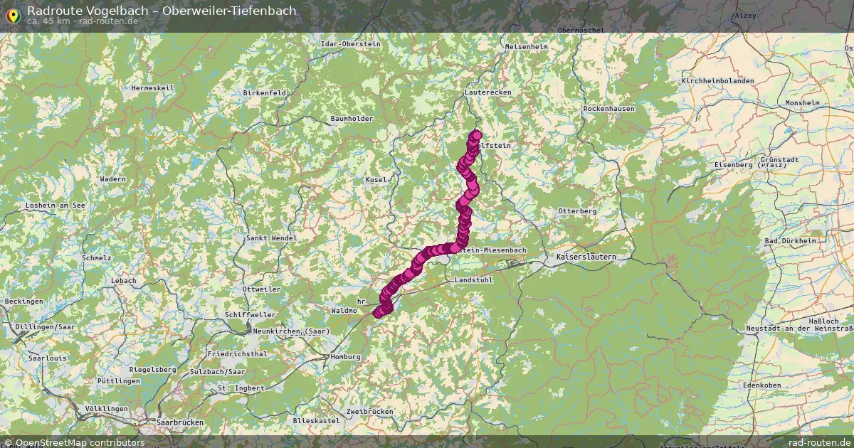 Radtour Vogelbach – Oberweiler-Tiefenbach