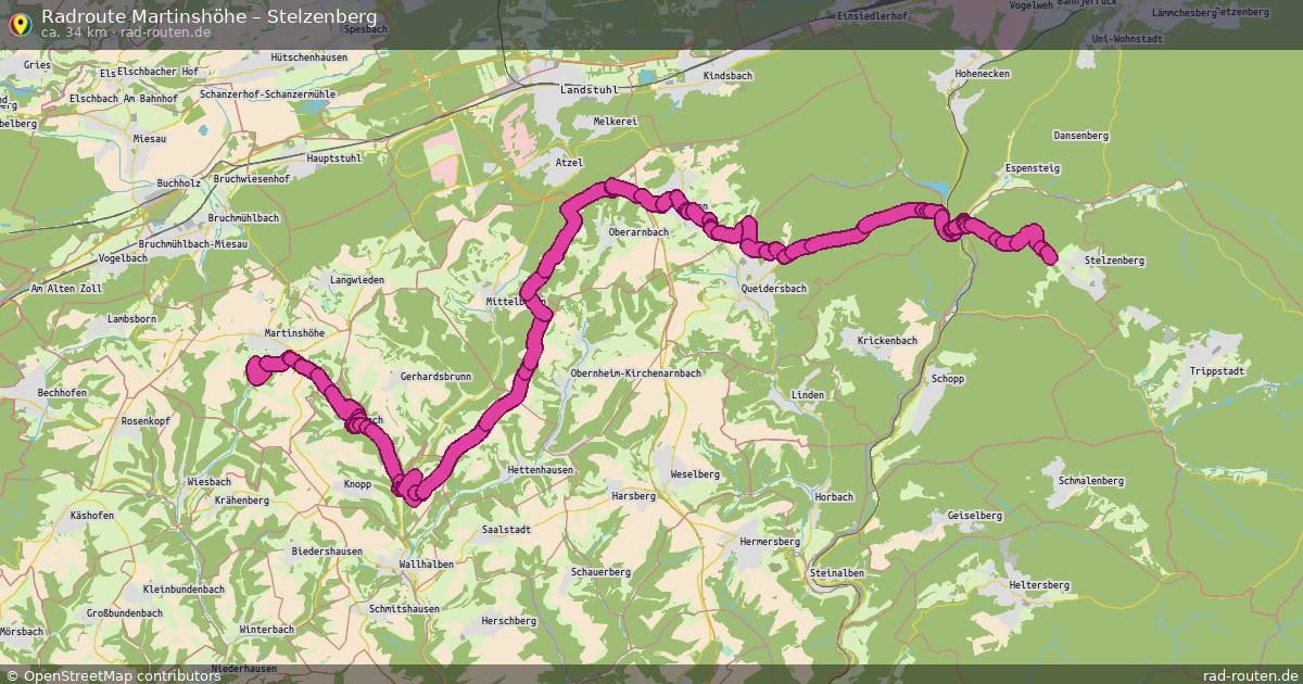 Fahrradroute Martinshöhe – Stelzenberg