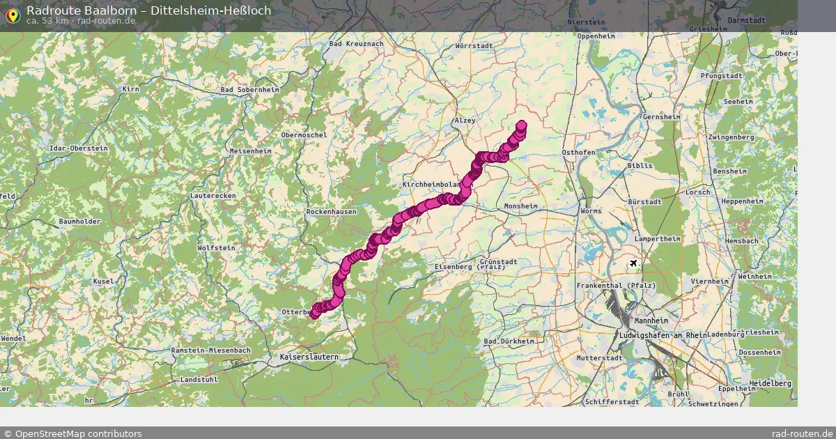Radtour Baalborn – Dittelsheim-Heßloch