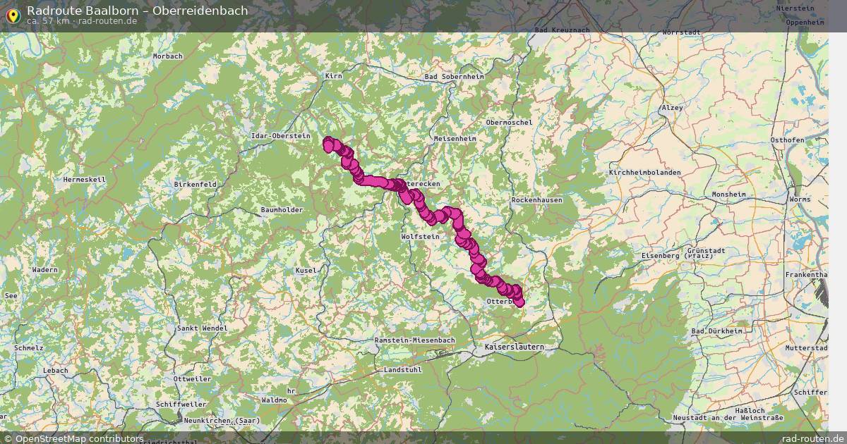 Fahrradroute Baalborn – Oberreidenbach
