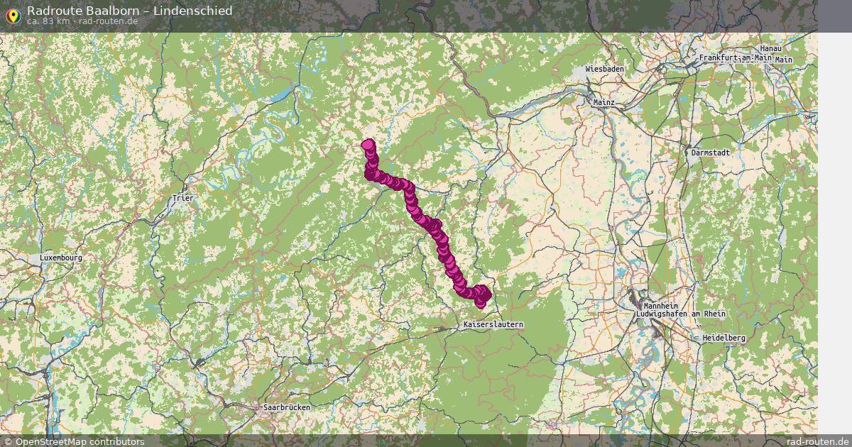 Fahrradroute Baalborn – Lindenschied