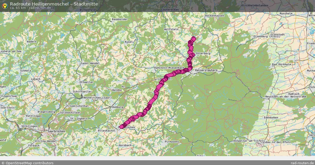 Radtour Heiligenmoschel – Stadtmitte
