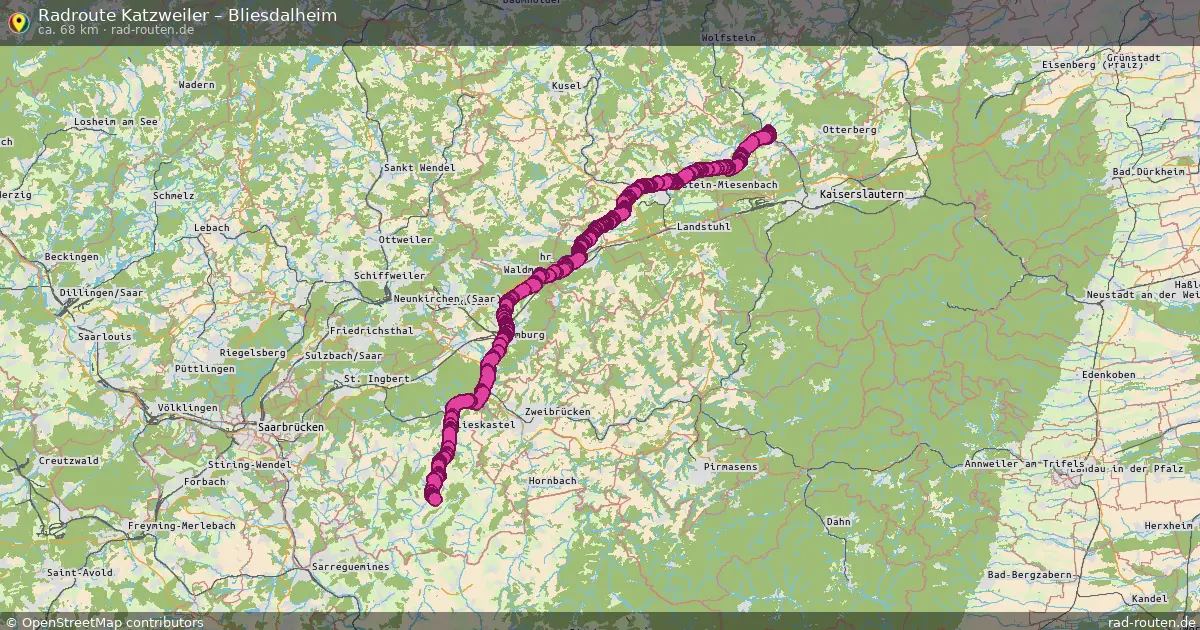 Fahrradroute Katzweiler – Bliesdalheim
