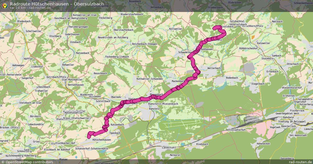 Fahrradroute Hütschenhausen – Obersulzbach