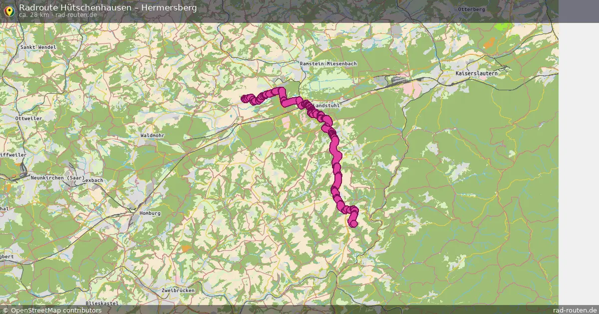 Fahrradroute Hütschenhausen – Hermersberg