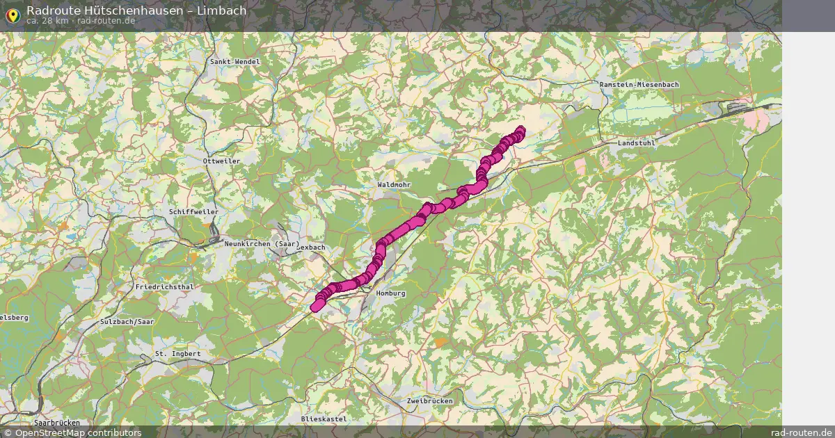 Fahrradroute Hütschenhausen – Limbach