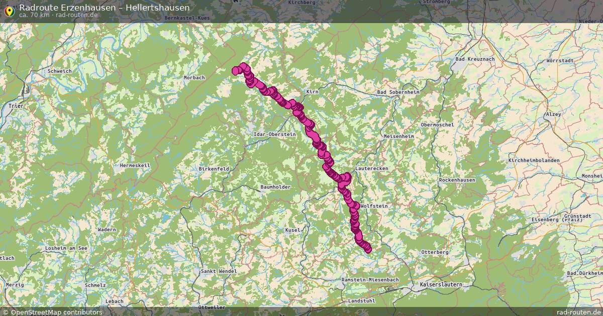 Fahrradroute Erzenhausen – Hellertshausen