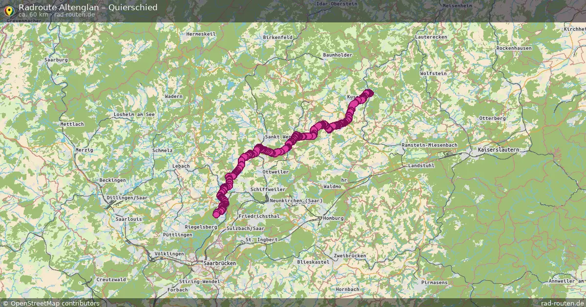 Fahrradroute Altenglan – Quierschied