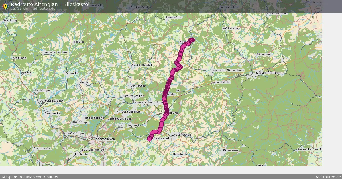 Fahrradroute Altenglan – Blieskastel