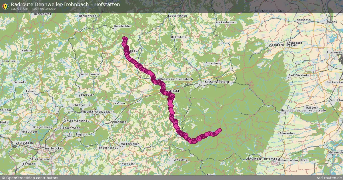 Radtour Dennweiler-Frohnbach – Hofstätten
