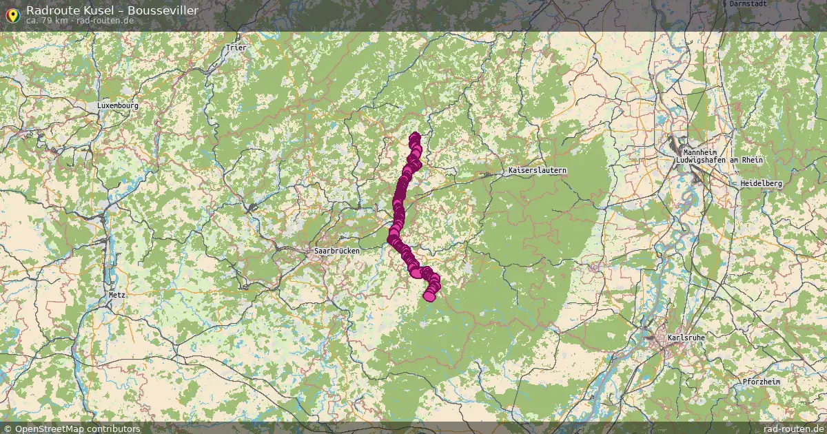 Fahrradroute Kusel – Bousseviller