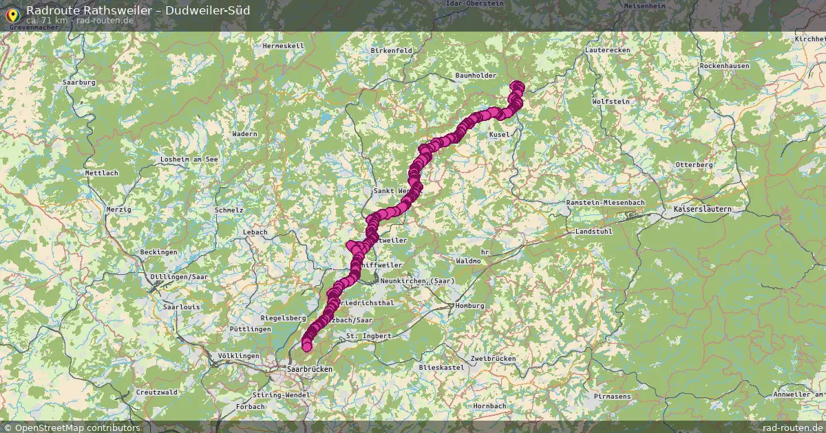 Radtour Rathsweiler – Dudweiler-Süd