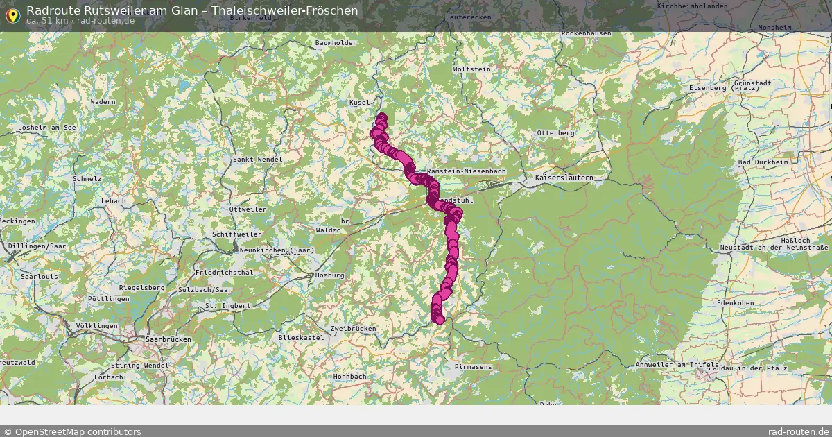 Fahrradroute Rutsweiler Am Glan – Thaleischweiler-Fröschen