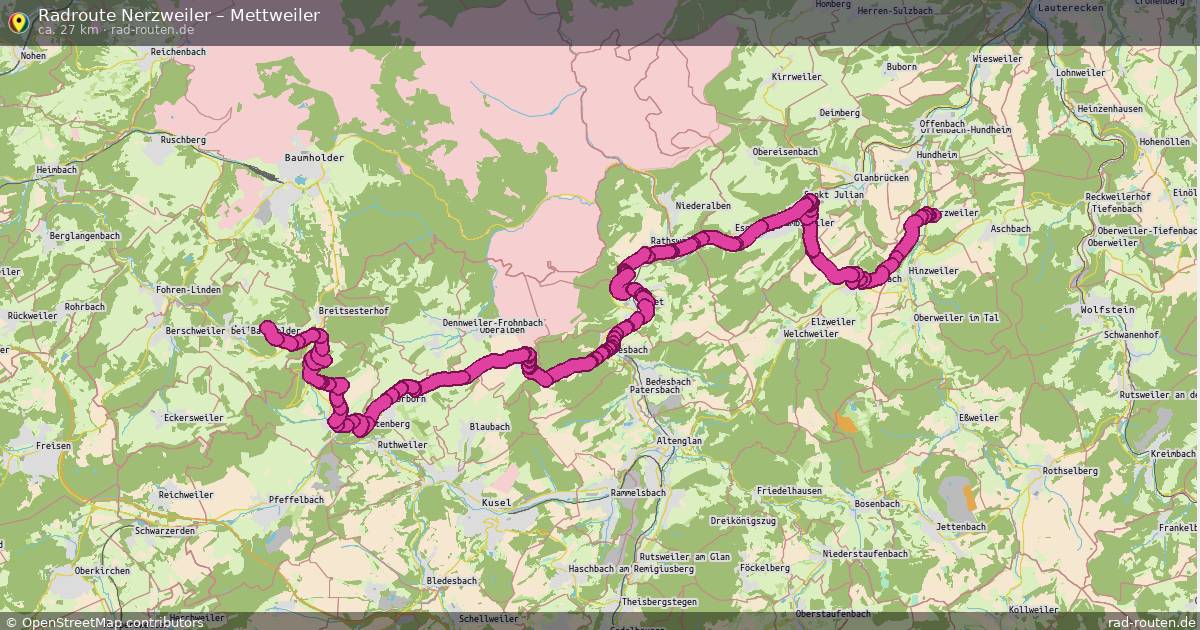 Fahrradroute Nerzweiler – Mettweiler