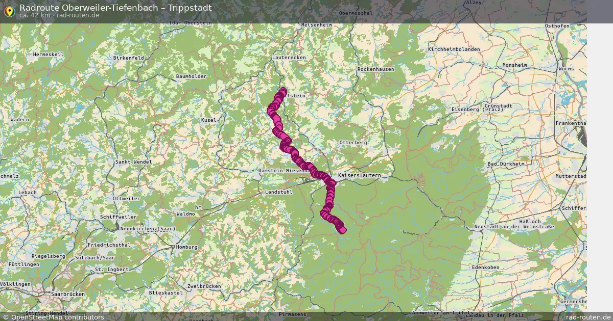 Fahrradroute Oberweiler-Tiefenbach – Trippstadt