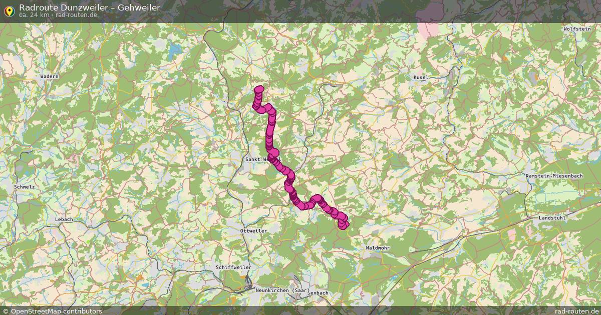 Fahrradroute Dunzweiler – Gehweiler