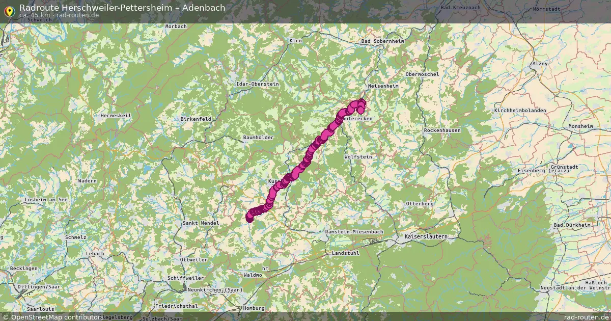 Fahrradroute Herschweiler-Pettersheim – Adenbach