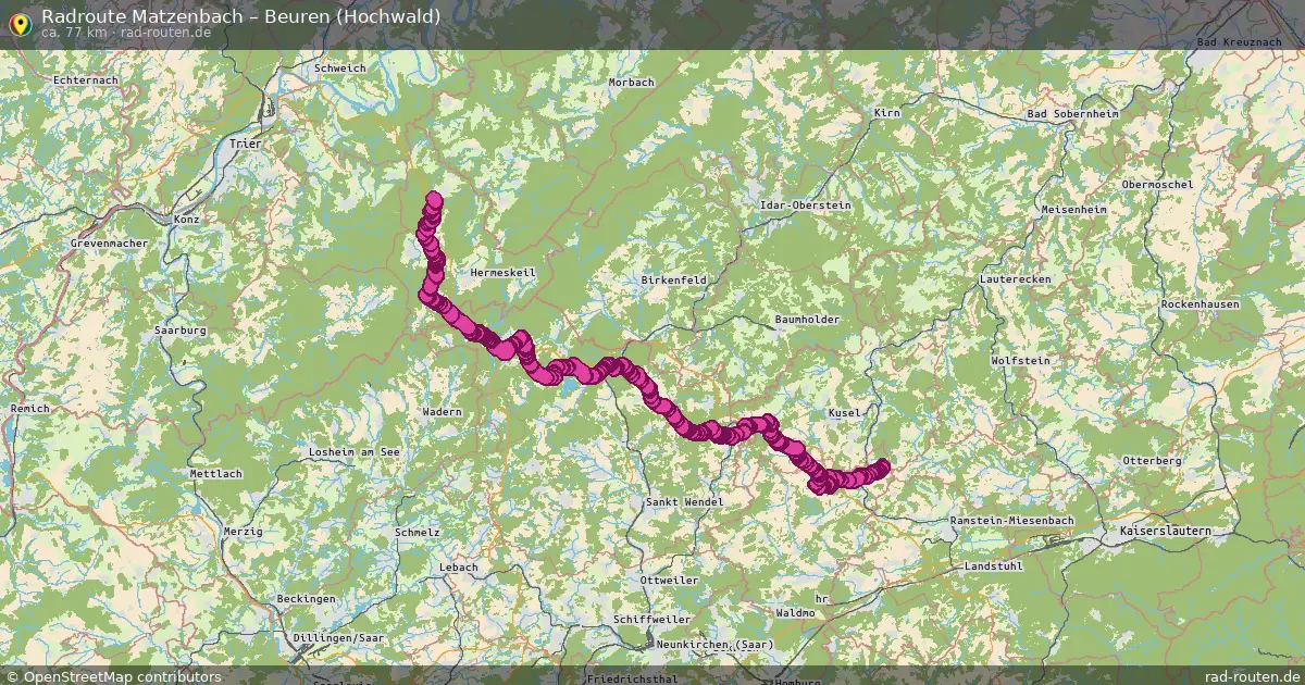 Radtour Matzenbach – Beuren (Hochwald)
