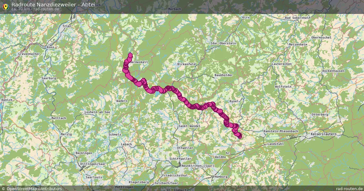 Radtour Nanzdiezweiler – Abtei