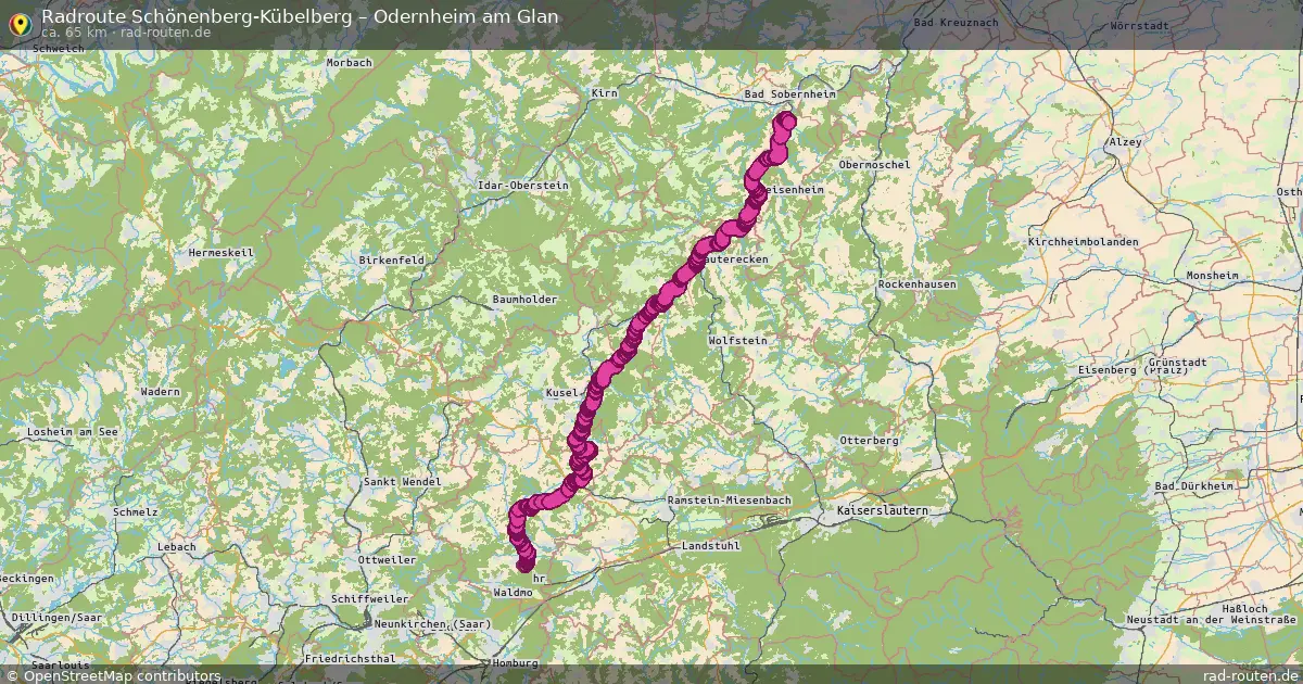 Radtour Schönenberg-Kübelberg – Odernheim Am Glan