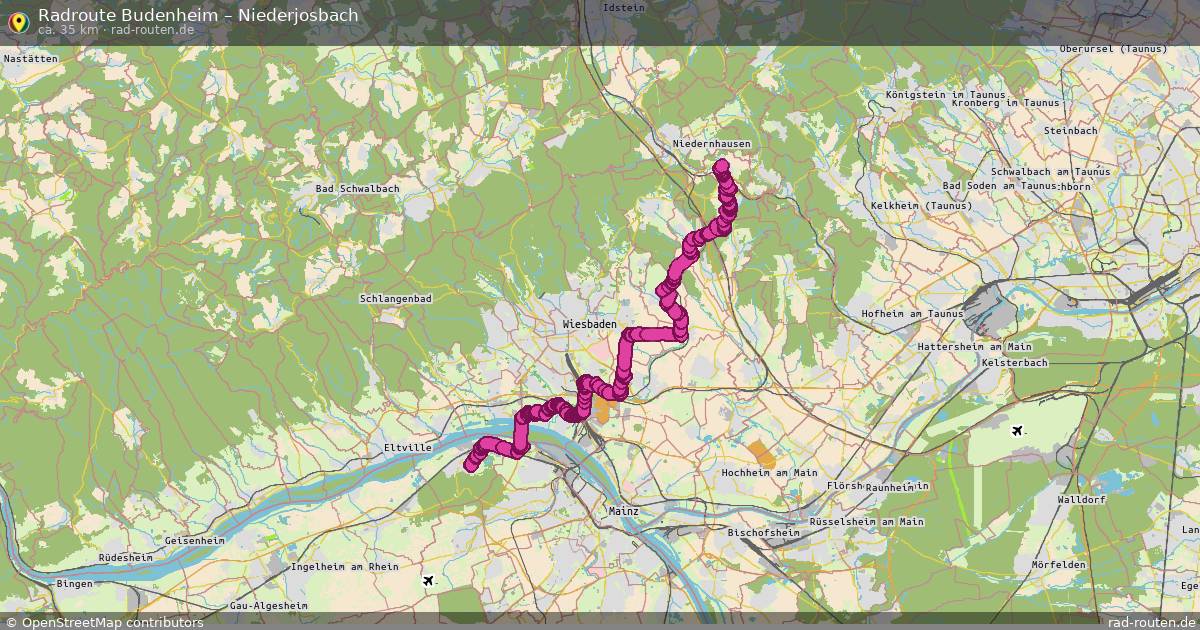 Fahrradroute Budenheim – Niederjosbach