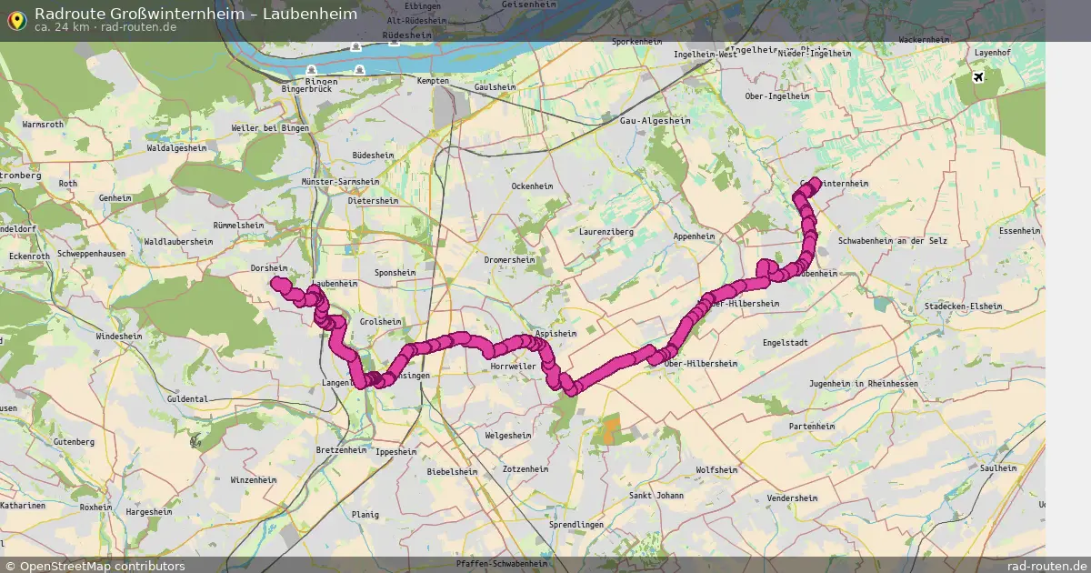 Fahrradroute Großwinternheim – Laubenheim